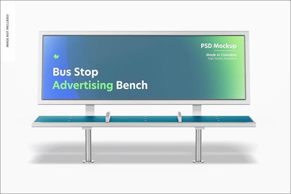 Bench Advertising Mockups | Photoshop Bench Advertising Mockup Format Downloads
